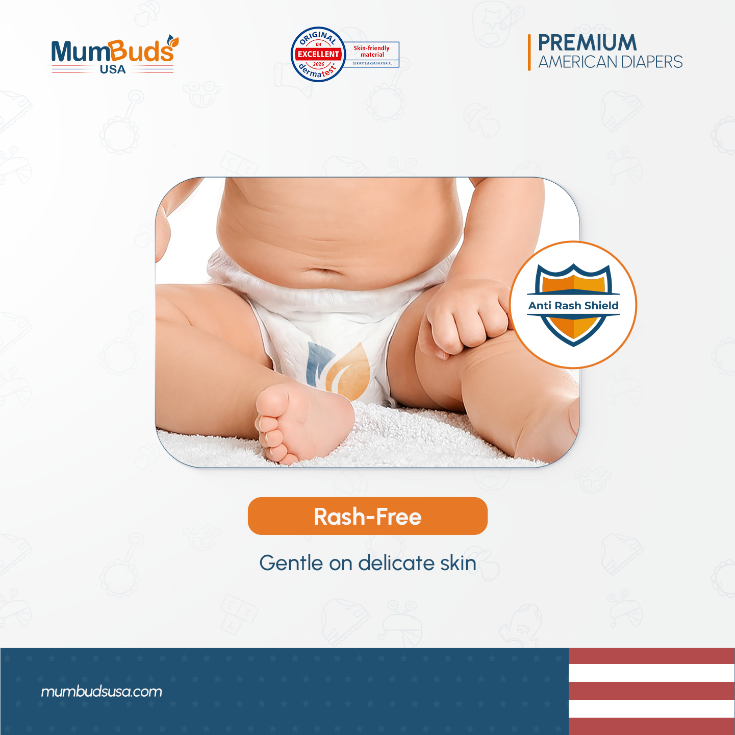 MumBuds USA ZIPLOCK PACK Ultrathin Baby Diapers Size-5 XL (12-17kg) – 36 pcs Pant Style